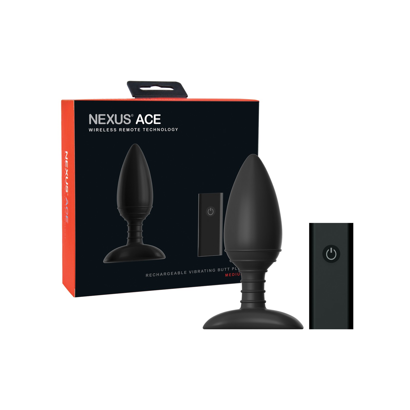 Butt Plug Control Remoto Nexus Ace Mediano Negro