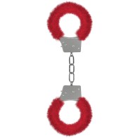 Shots Ouch Furry Beginner's Handcuffs Red for Playful Bondage