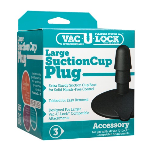 Plug de Succión Grande Vac-U-Lock - Negro