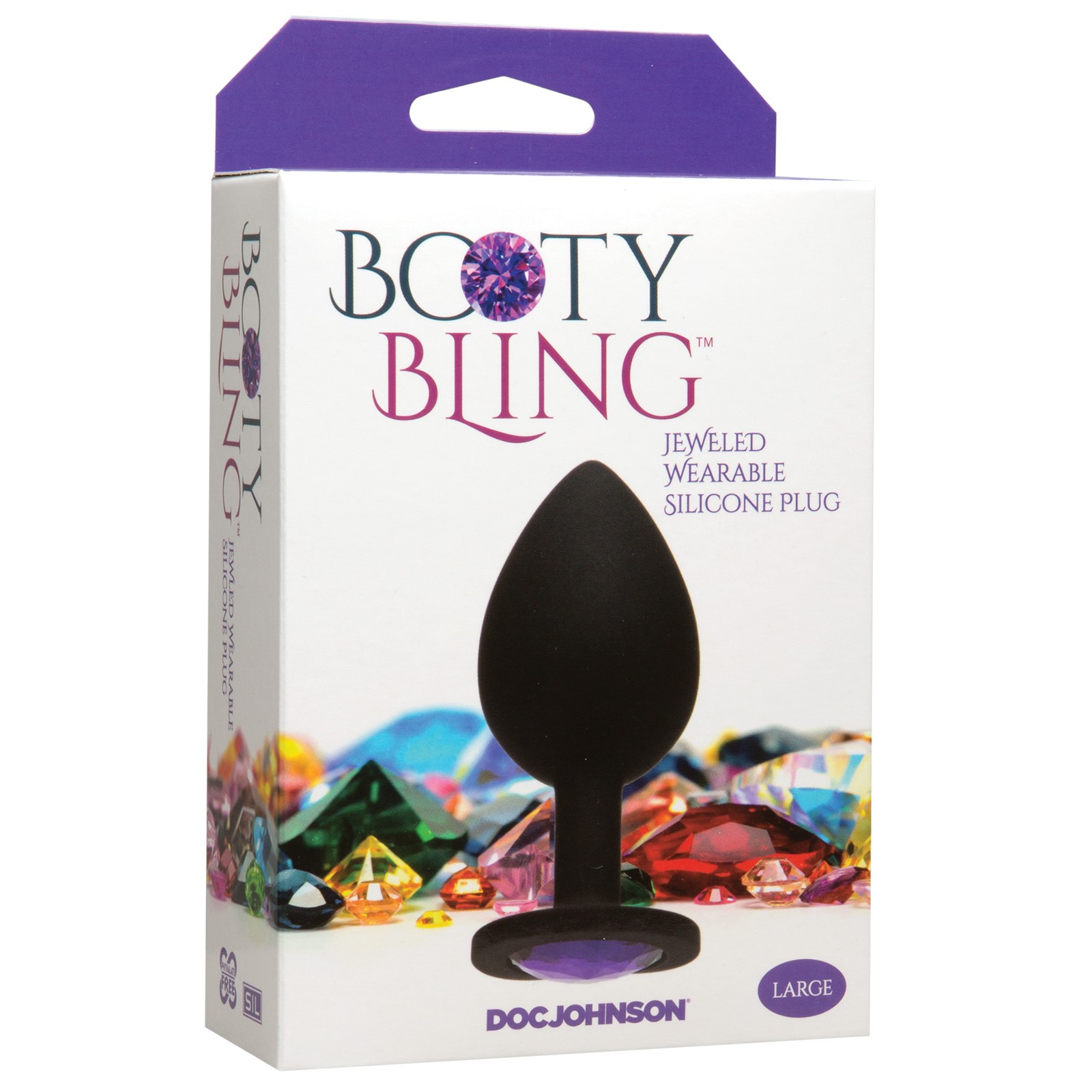 Purple Booty Bling Large Gem - Stylish Butt Plug