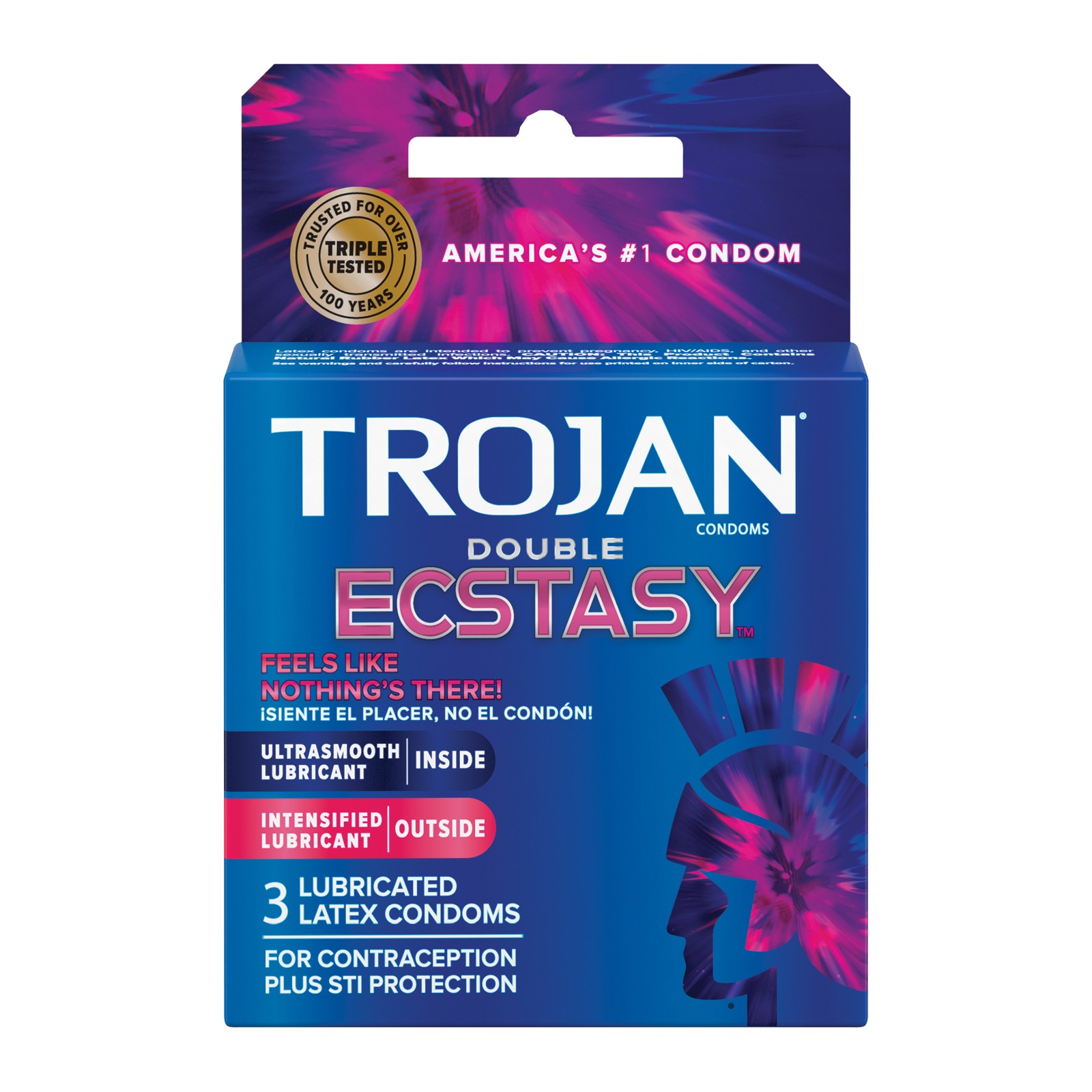 Trojan Double Ecstasy Condom Box of 3