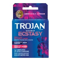 Condones Trojan Double Ecstasy Caja de 3