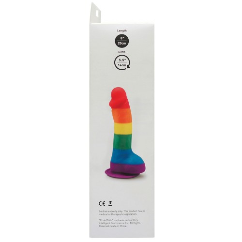 Pride Dildo w Balls Rainbow