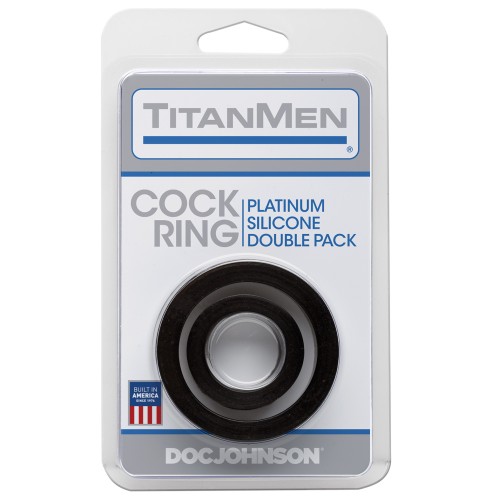 Paquete Doble de Anillo para Cock Titanmen de Silicona