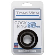 Paquete Doble de Anillo para Cock Titanmen de Silicona