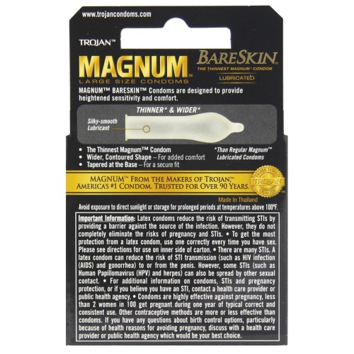 Condoms Trojan Magnum Bareskin Pack de 3