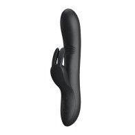 Pretty Love Dylan Rabbit Vibrator with Bunny Ears - Black