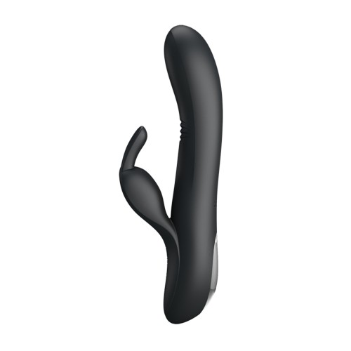 Pretty Love Dylan Rabbit Vibrator with Bunny Ears - Black