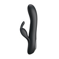 Pretty Love Dylan Rabbit Vibrator with Bunny Ears - Black