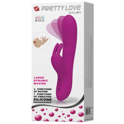 Pretty Love Dylan Bunny Ears Rabbit Vibrator Fuchsia