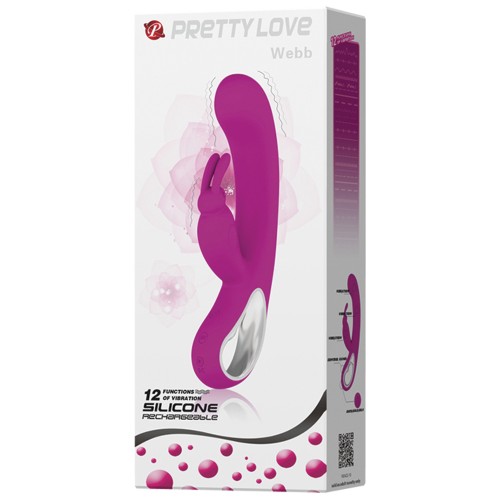 Vibrador Conejo con Orejas de Fucsia