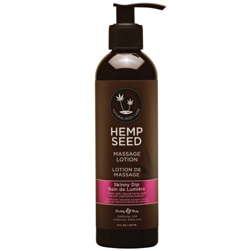 Earthly Body Hemp Seed Massage Lotion 8 oz Skinny Dip