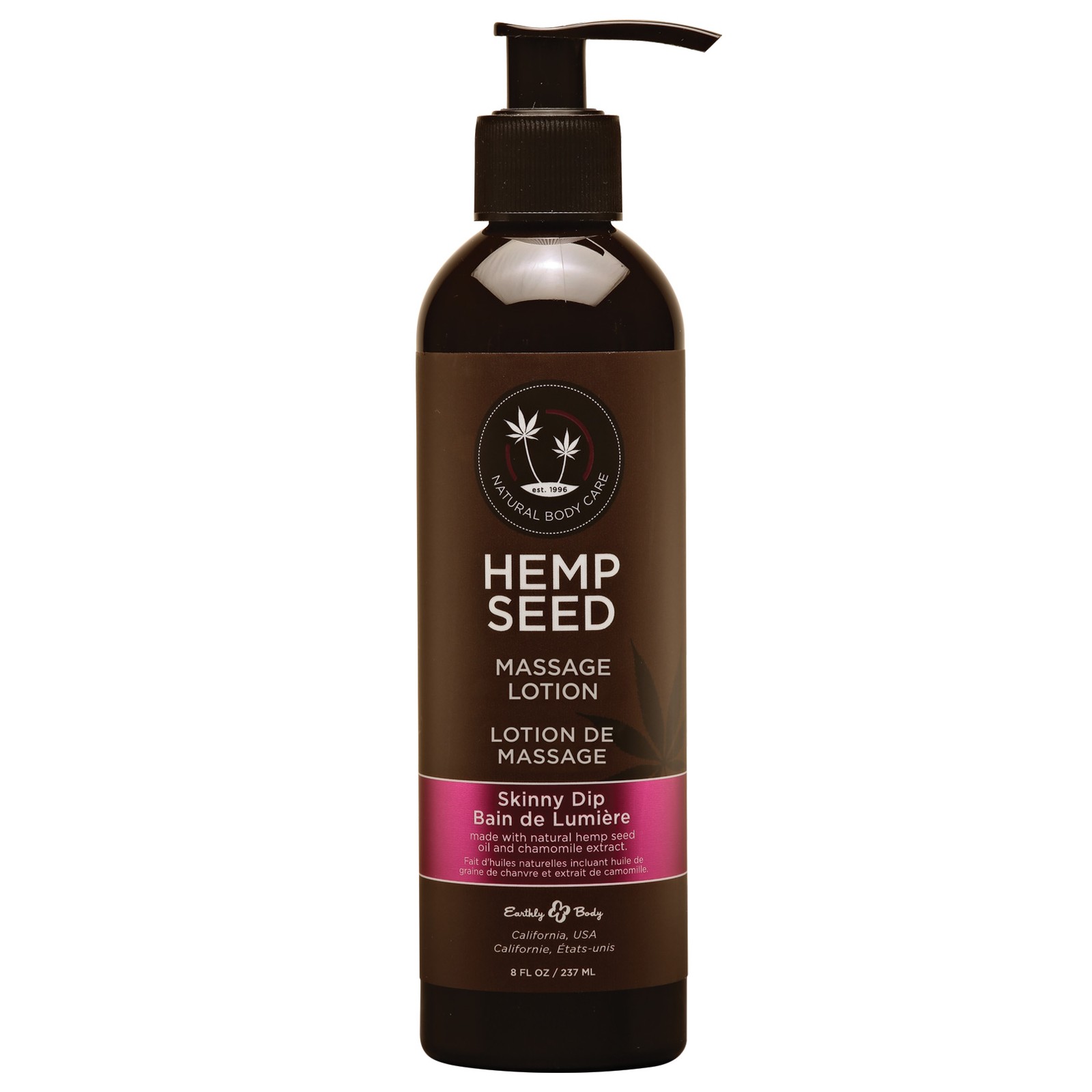 Earthly Body Hemp Seed Massage Lotion 8 oz Skinny Dip