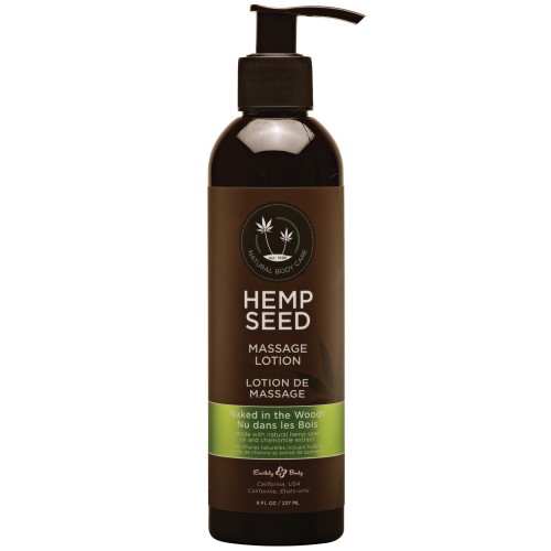 Earthly Body Hemp Seed Massage Lotion Naked in the Woods