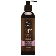 Earthly Body Hemp Seed Lavender Massage Lotion