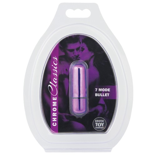 Vibrador Bullet Chrome Classics de 7 Velocidades Morado