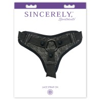 Sincerely Lace Strap-On Harness Black