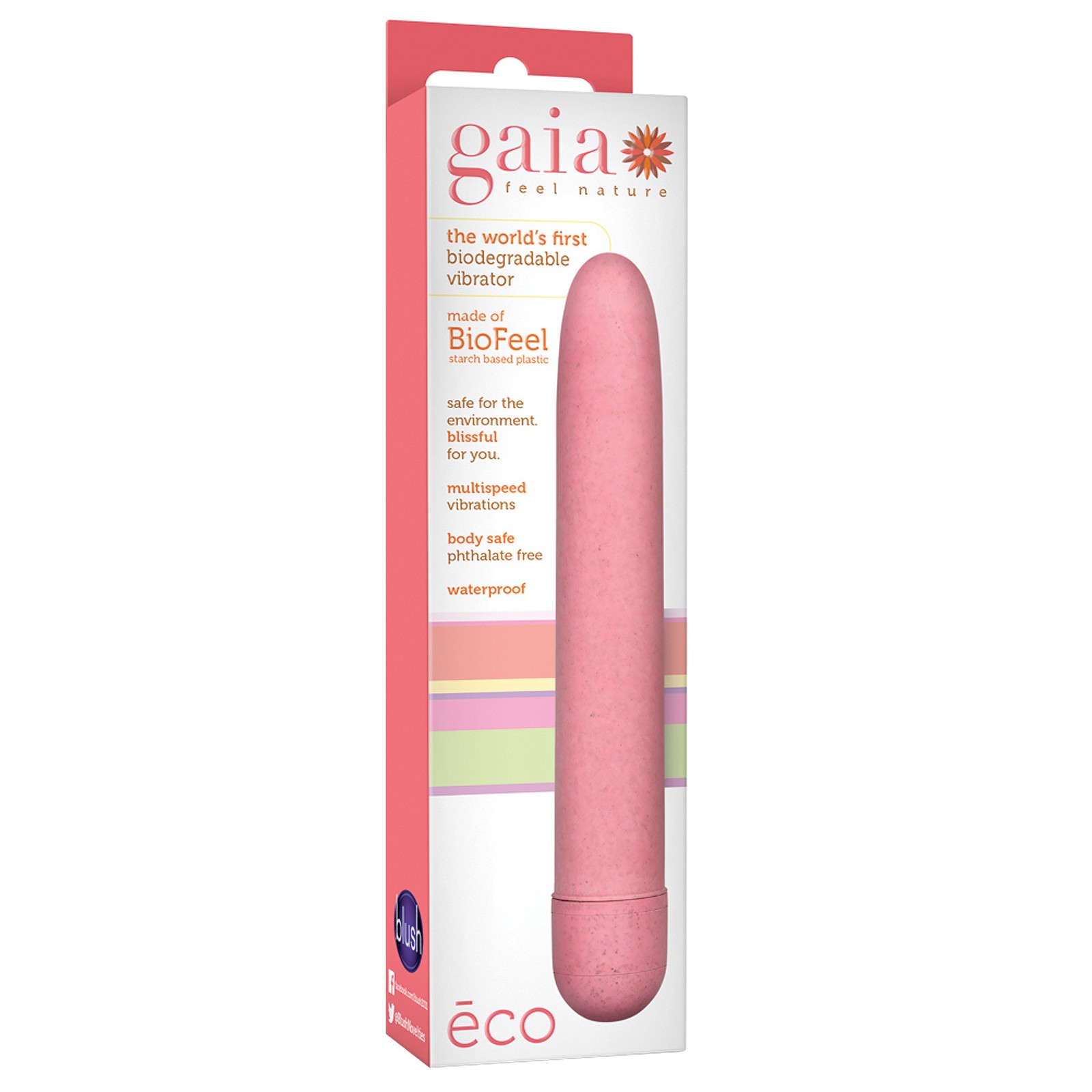 Blush Gaia Biodegradable Vibrator Eco - Coral