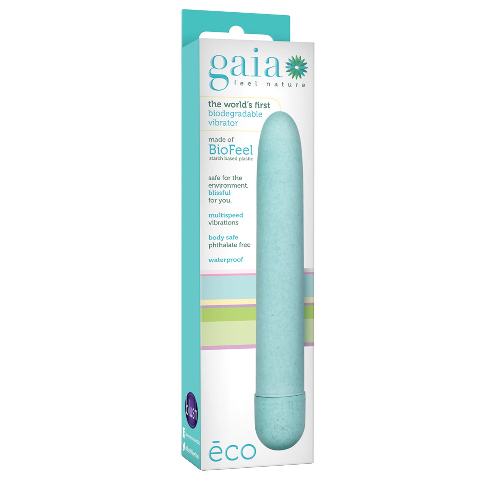 Blush Gaia Biodegradable Vibrator Eco - Aqua