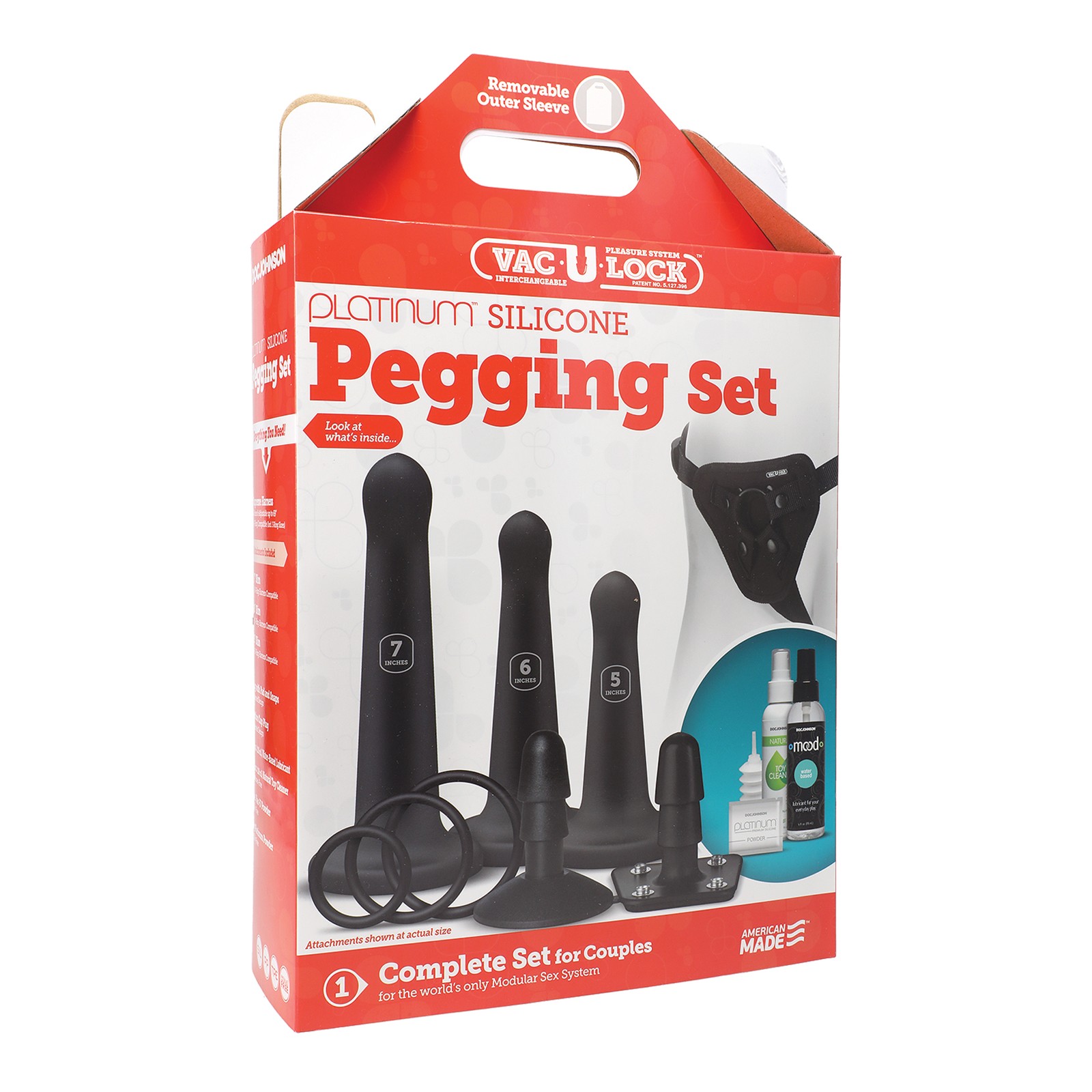 Set de Pegging de Silicona Vac-U-Lock - Negro