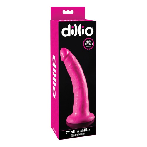 Dildo Slim de 7 Pulgadas Dillio Rosa