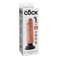 King Cock 6 Inch Vibrating Cock - Flesh