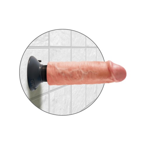 King Cock 6 Inch Vibrating Cock - Flesh