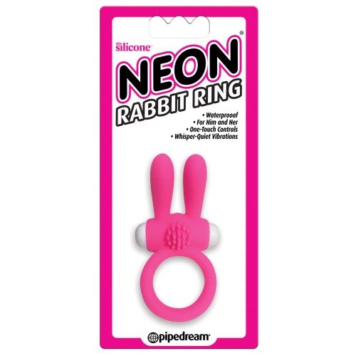 Neon Luv Touch Rabbit Ring - Pink