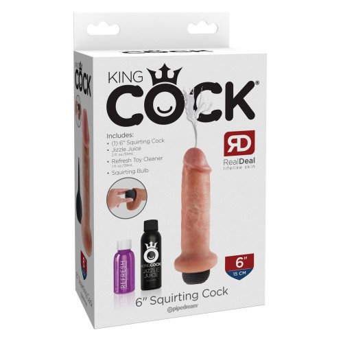 King Cock Pene que Eyacula de 6 Pulgadas - Placer Realista