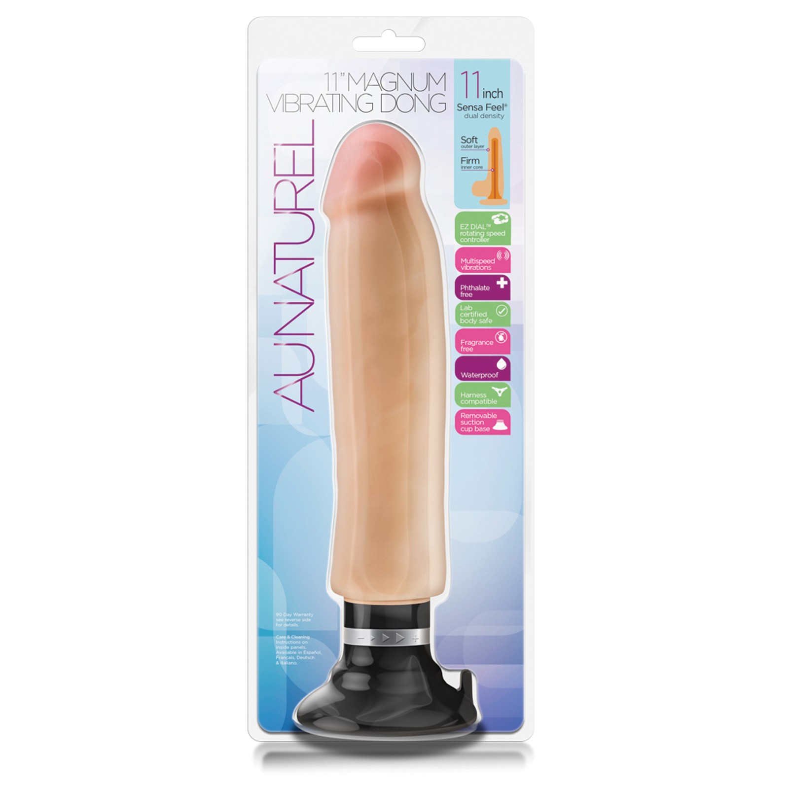 Blush Au Naturel 11" Magnum Vibrating Dong - Realistic Pleasure