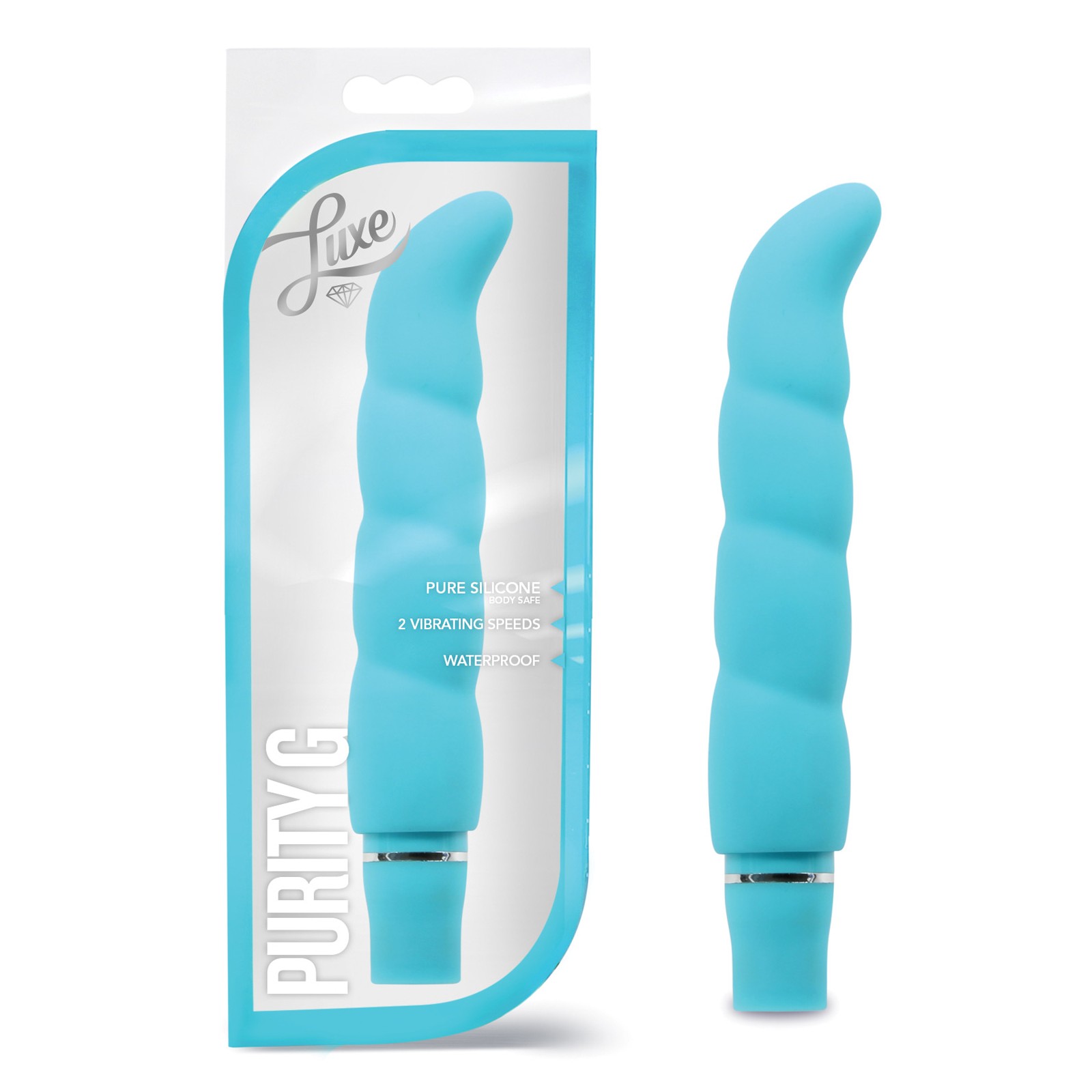 Blush Luxe Purity G Silicone Vibrator - Aqua