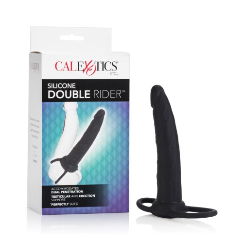 Dildo Doble Rider de Silicona Negro