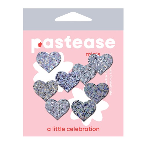 Pastease Mini Corazones Brillantes Plata Pack de 8