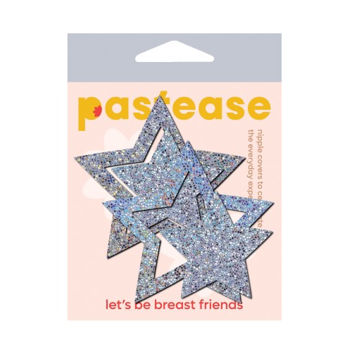 Pastease Glitter Peek a Boob Stars Plata