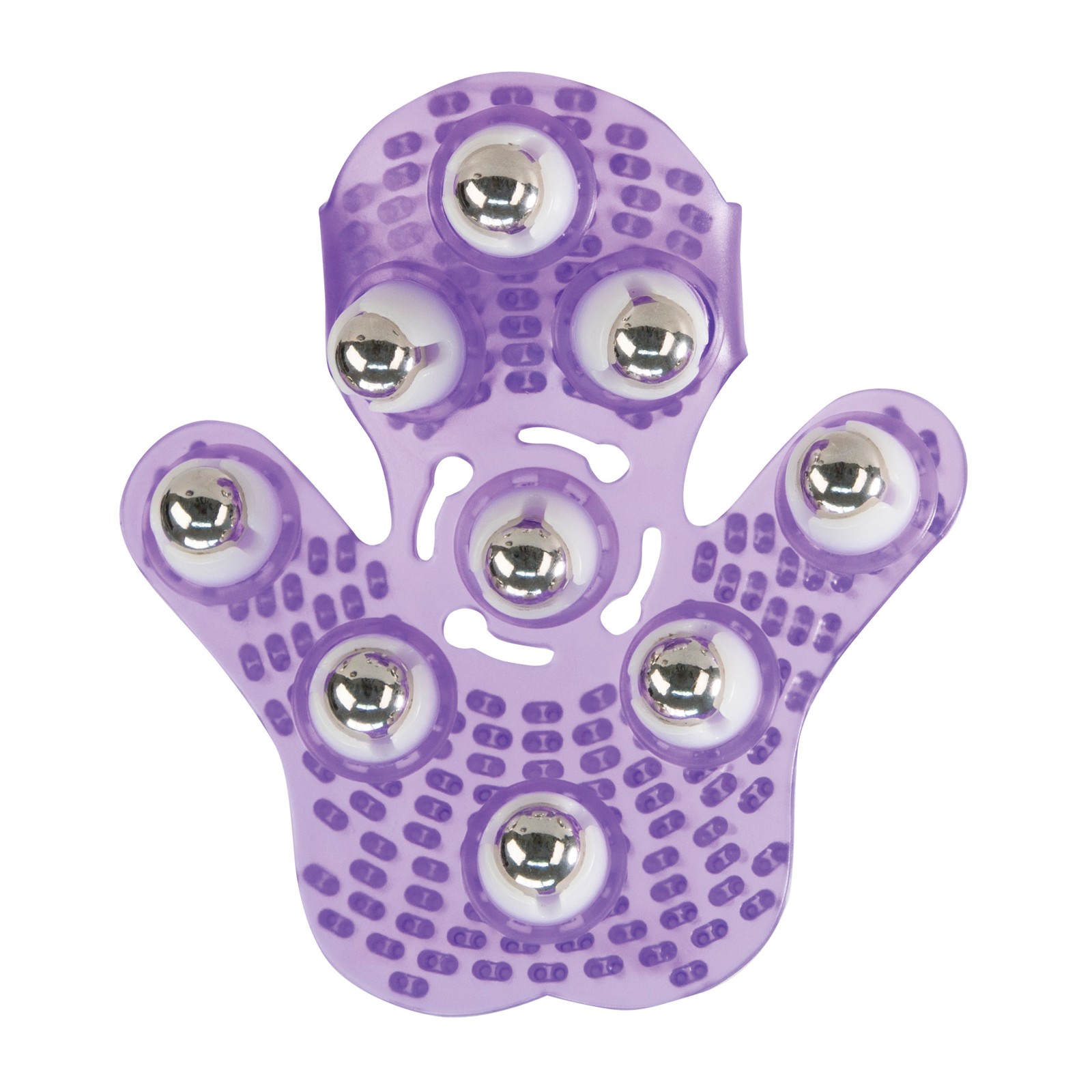 Purple Roller Balls Massage Glove for Intense Relief