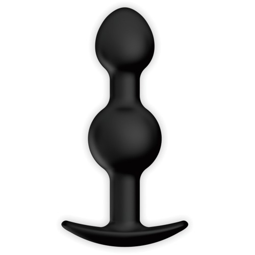 Pretty Love Heavy Balls Silicone Butt Plug 4.92 inches - Black