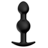 Pretty Love Heavy Balls Silicone Butt Plug 4.92 inches - Black