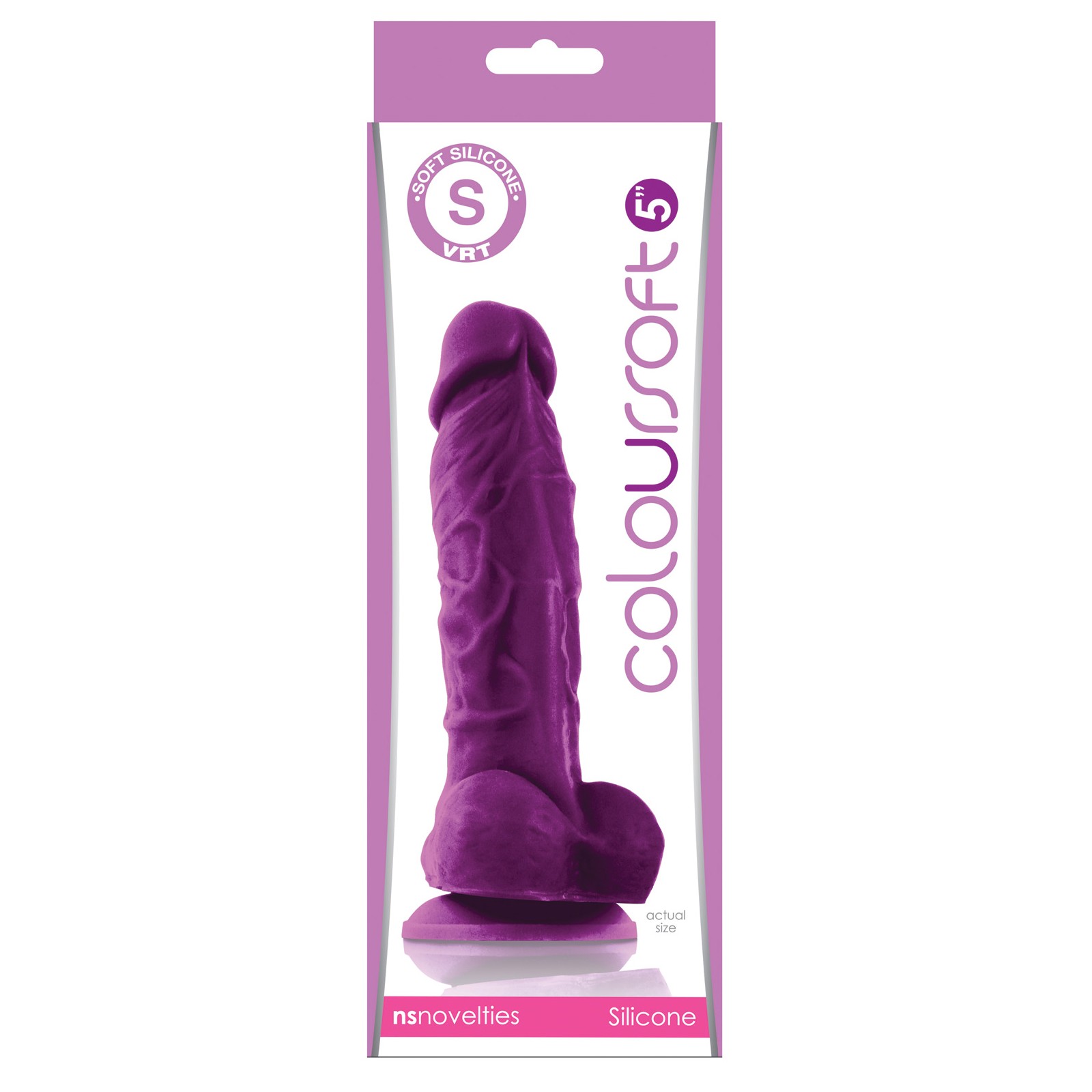 ColourSoft Silicone Dildo - Purple 5 inch pleasure