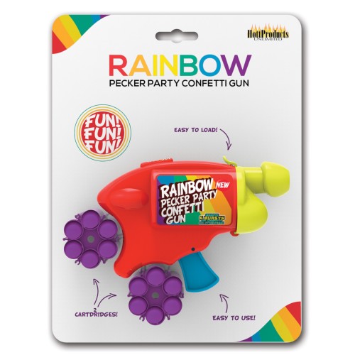 Rainbow Pecker Party Confetti Gun for Fun Celebrations