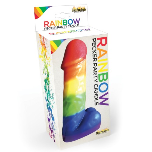 Rainbow Pecker Party Candle