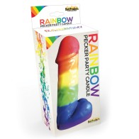 Rainbow Pecker Party Candle