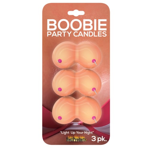 Boobie Party Candles - Pack of 3