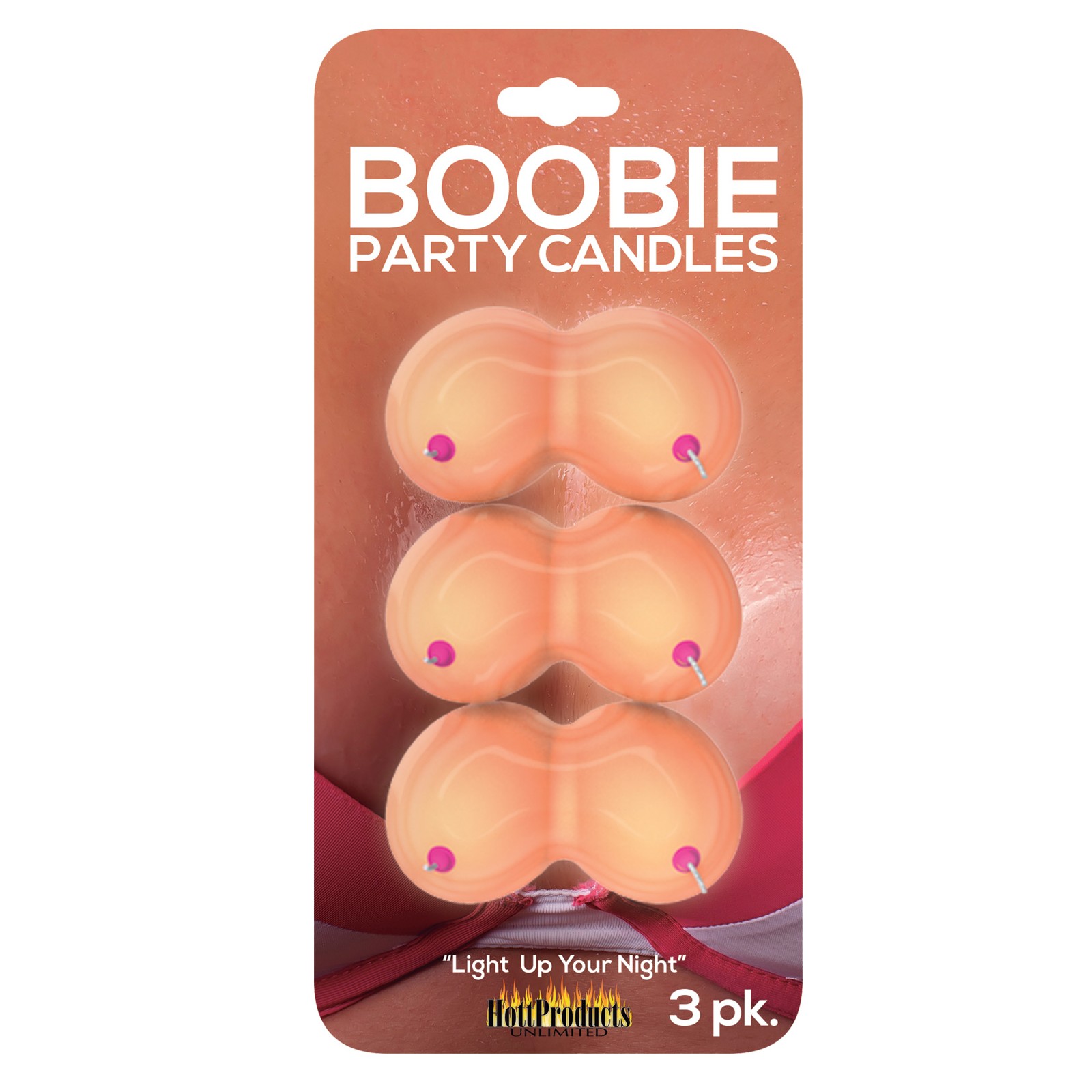 Boobie Party Candles - Pack of 3