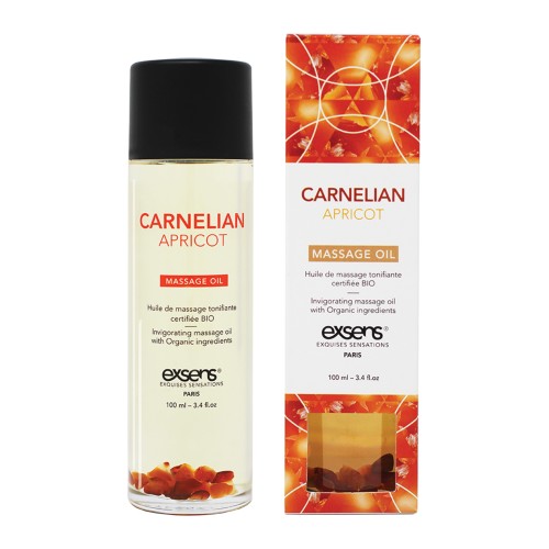 EXSENS Organic Massage Oil with Stones Carnelian Apricot