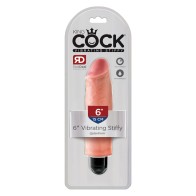 King Cock 6" Vibrating Dildo for Realistic Pleasure