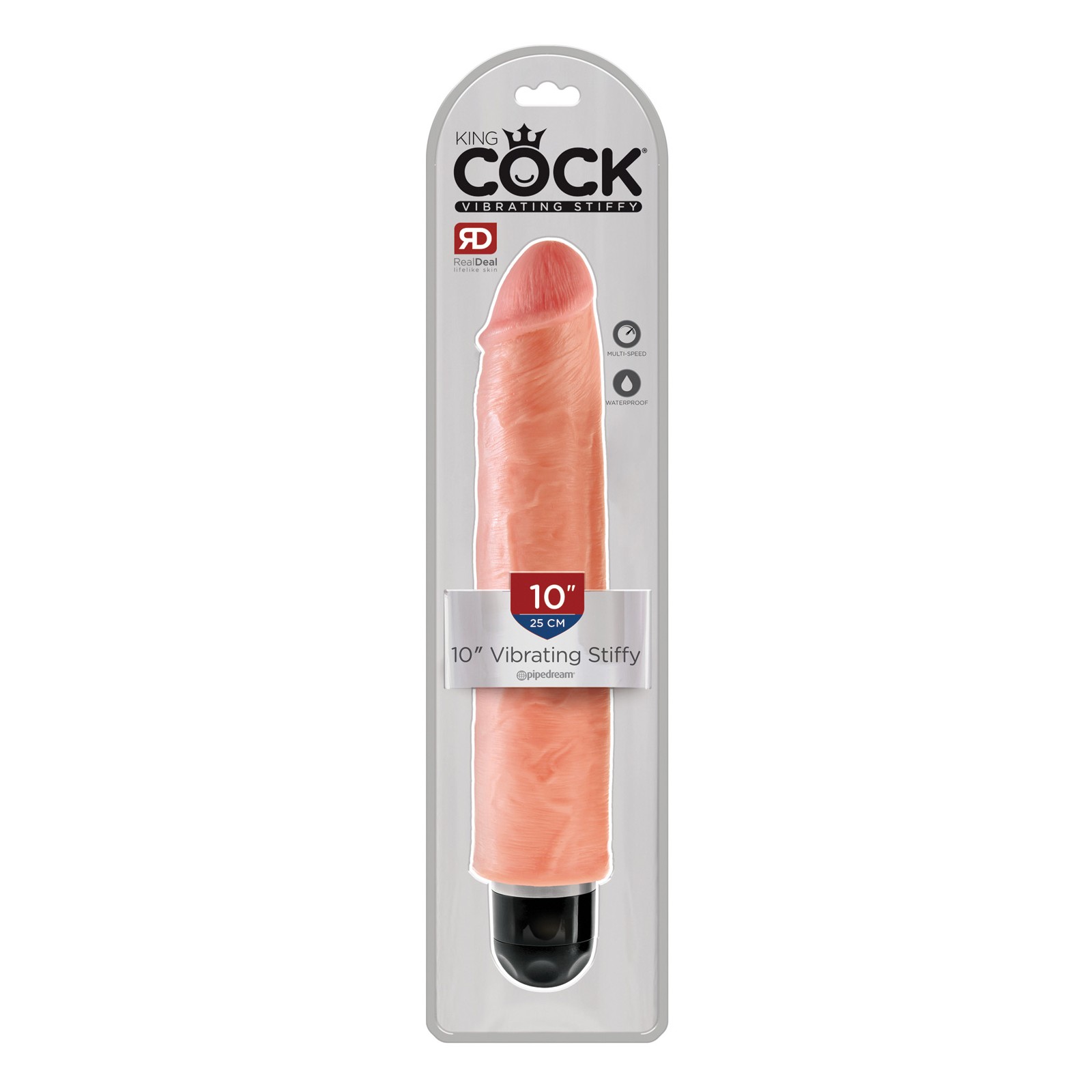 King Cock 10-Inch Vibrating Dildo Flesh