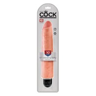 Dildo Vibrador King Cock de 10 Pulgadas Carne