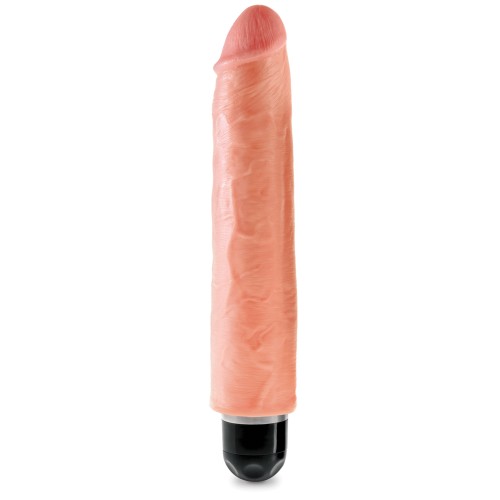 King Cock 10-Inch Vibrating Dildo Flesh