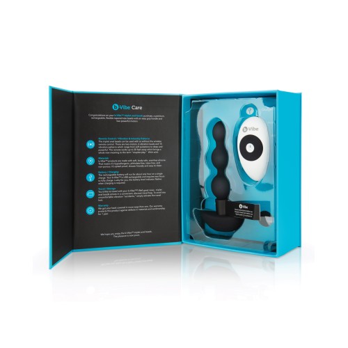 Perlas Anales Triplet Remotas b-Vibe Negras - Juego Anal Premium