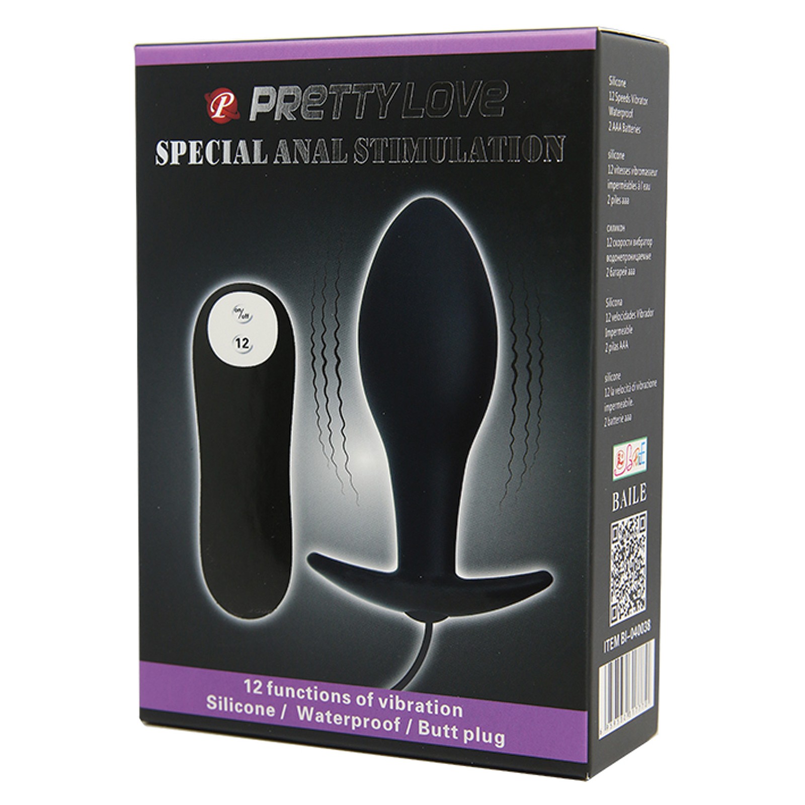 Plug Anal Vibrante en Forma de Bulbo Negro